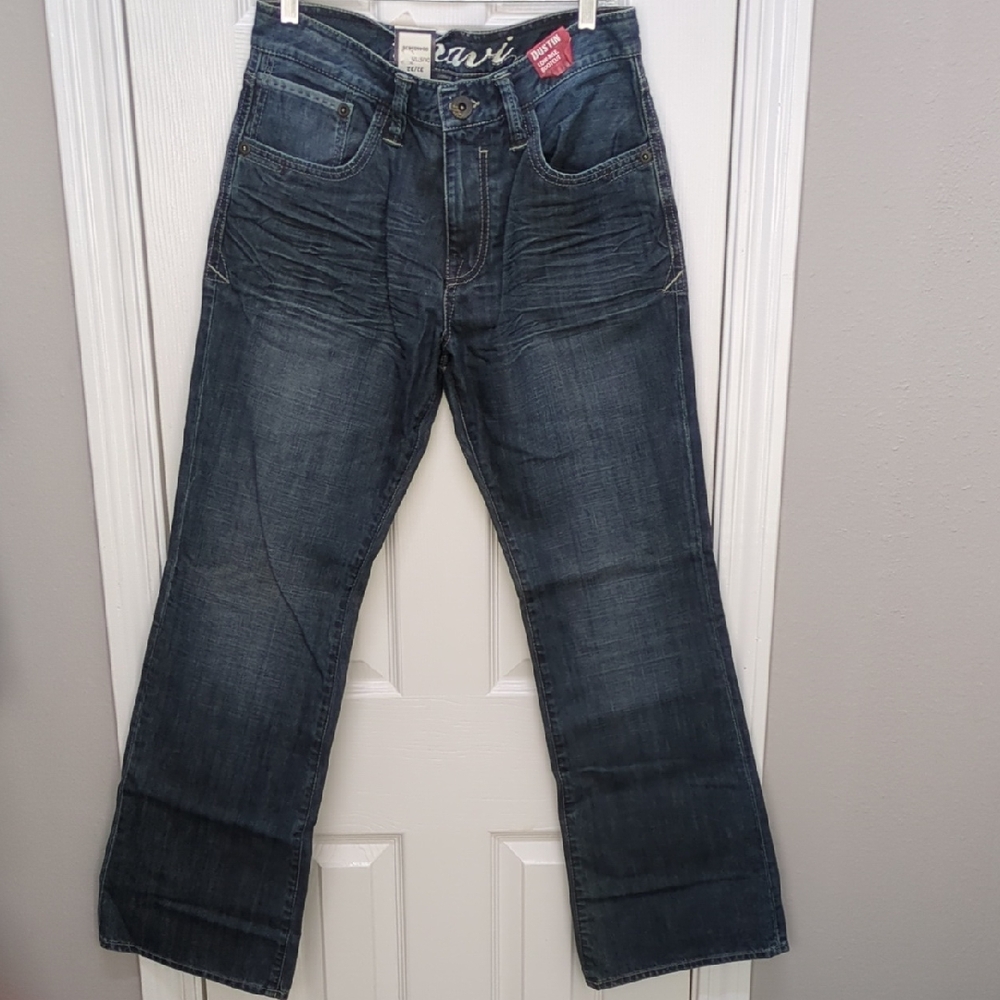 NWT! Mavi Men's Deep Blue Low Rise Bootcut Denim Jeans, 32x32